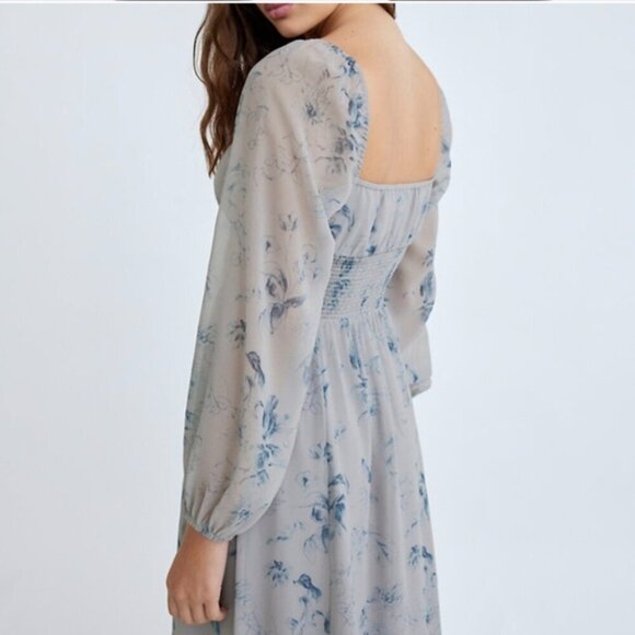 NWT Wilfred Bella Slit Dress Midi Floral ARITZIA XS - Picture 2 of 12